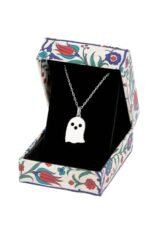 Yeni Yıl Halloween Hayalet 925 Ayar Gümüş Kolye