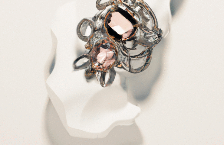 Create a high-quality, elegant featured image for a jewelry-related blog article. 
The style should